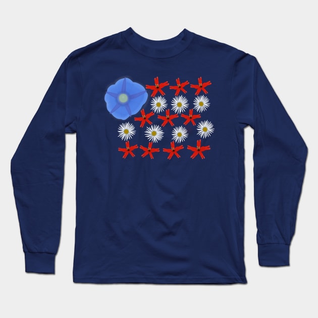Wildflower Stars and Stripes Long Sleeve T-Shirt by Aeriskate